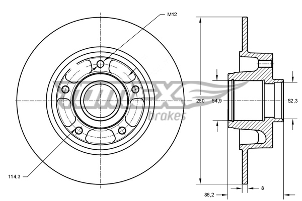 Brzdový kotúč TOMEX Brakes